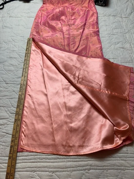 Jacquard Strapless Column Gown | Vintage Formal · Jessica McClintock Gunne Sax - Picture 13 of 15